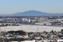 雪と筑波山