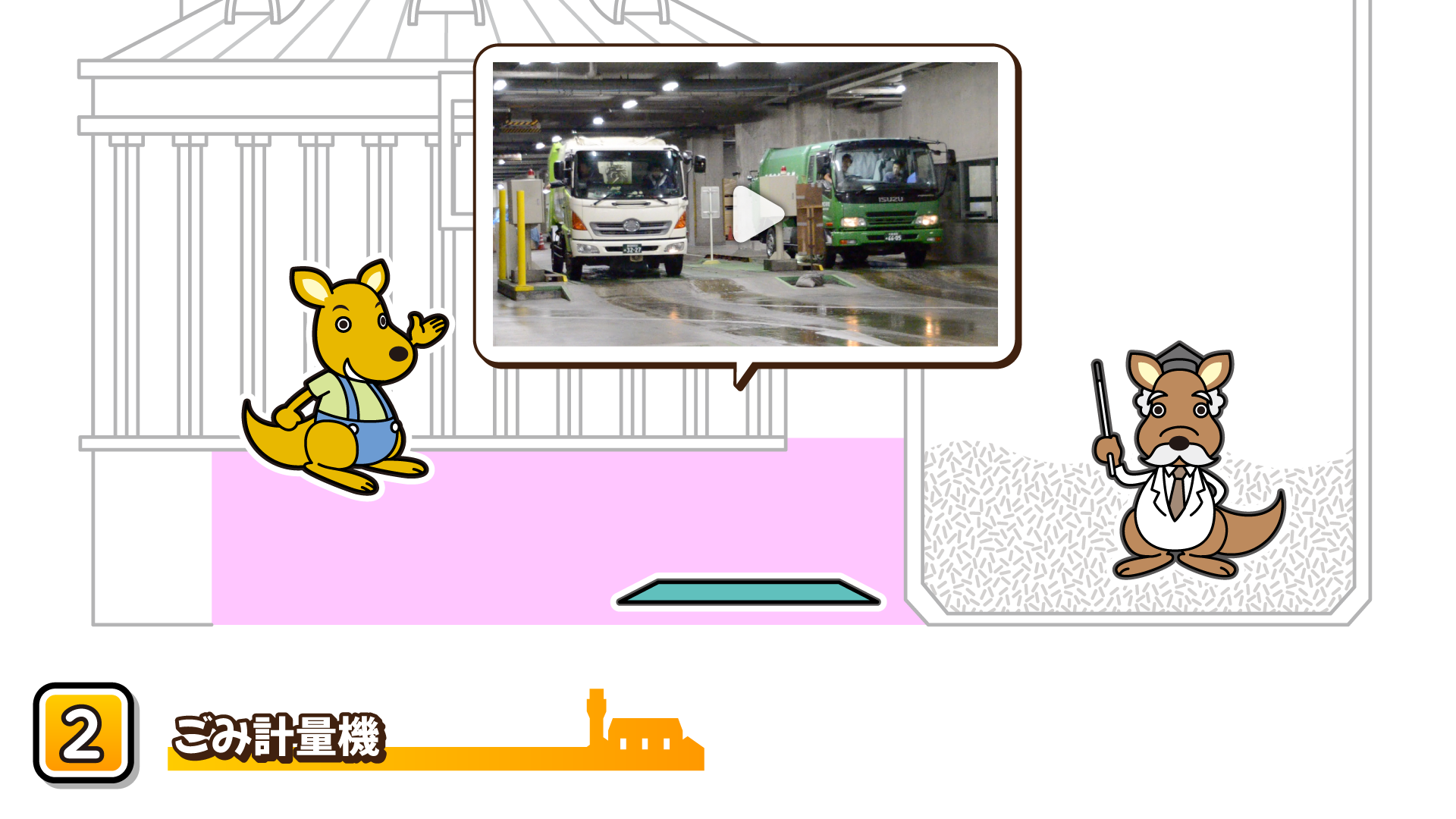バーチャル工場見学　ごみ軽量機